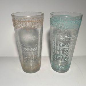 Set of 2 vintage tumblers